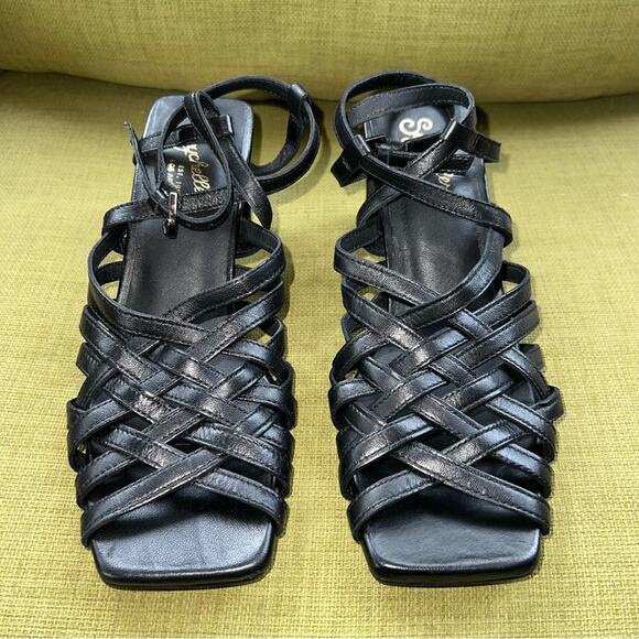 Seychelles NEW Charter Black Strappy Sandals with Block Heel Women’s Size 6.5 - Picture 6 of 10